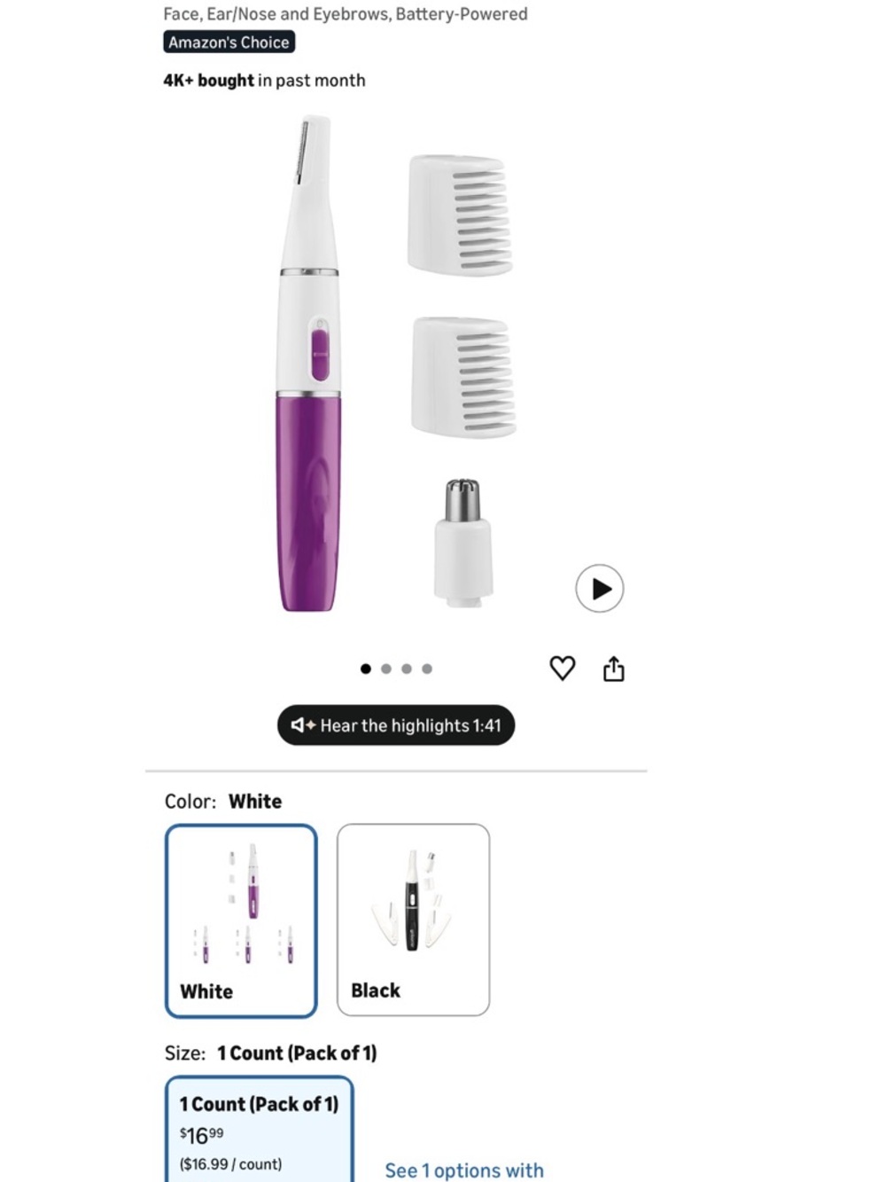 Brand New Conair All-in-One Facial Trimmer. For brows, nose & face. - Picture 4 of 4